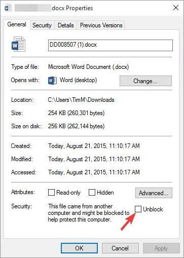 unlock document for editing word 2007